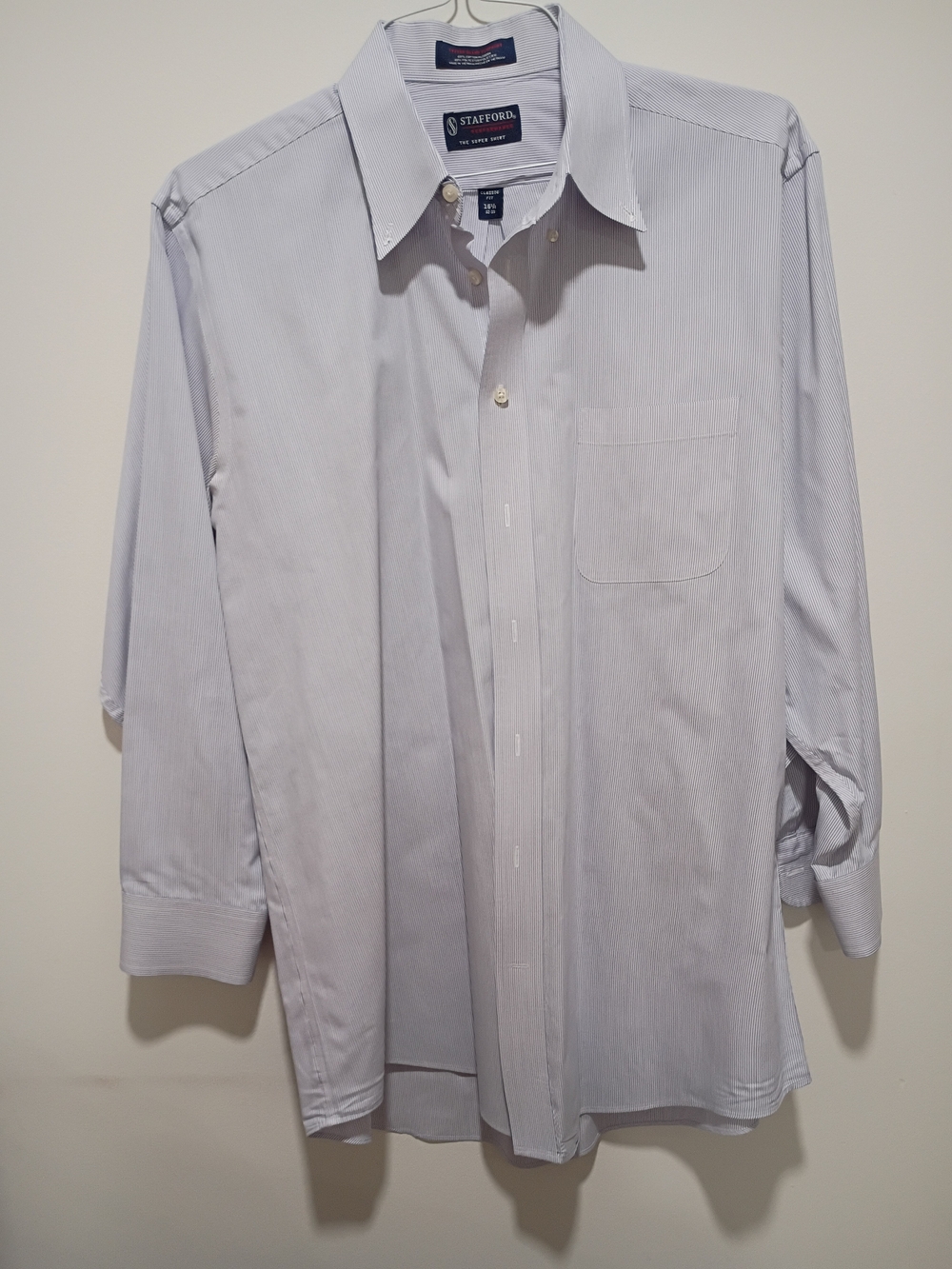 Stafford Men's Light Blue Button-Down Dress Shirt